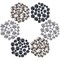 4500pcs+ Flatback Glass Hotfix Iron On Rhinestones Crystal for DIY Making with 1 Tweezer & 1 Picking Pen for Shoe, Cloth, Face Art, Bag, Manicure (3-Sizes,3-Colors, Black Color Series)